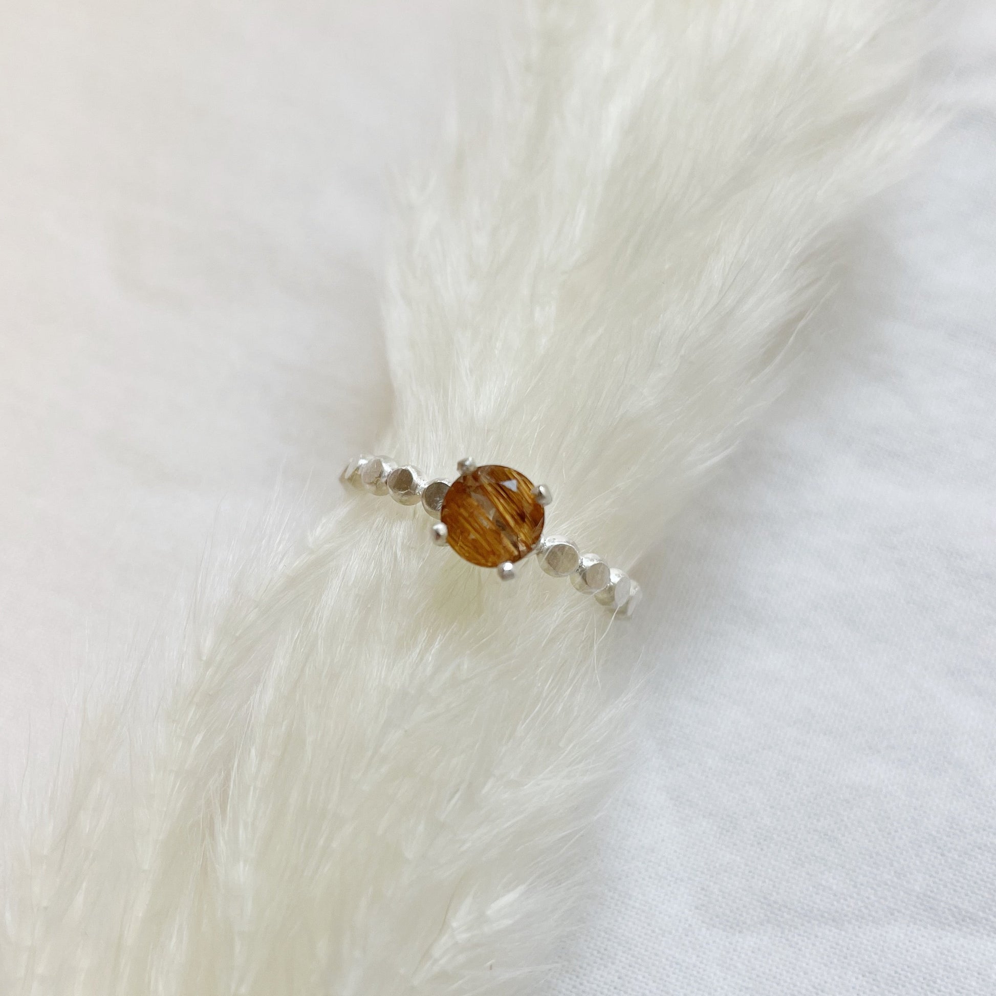 Copper Rutilated Quartz Ring