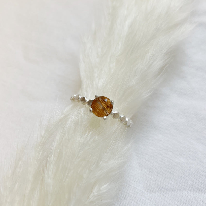 Copper Rutilated Quartz Ring