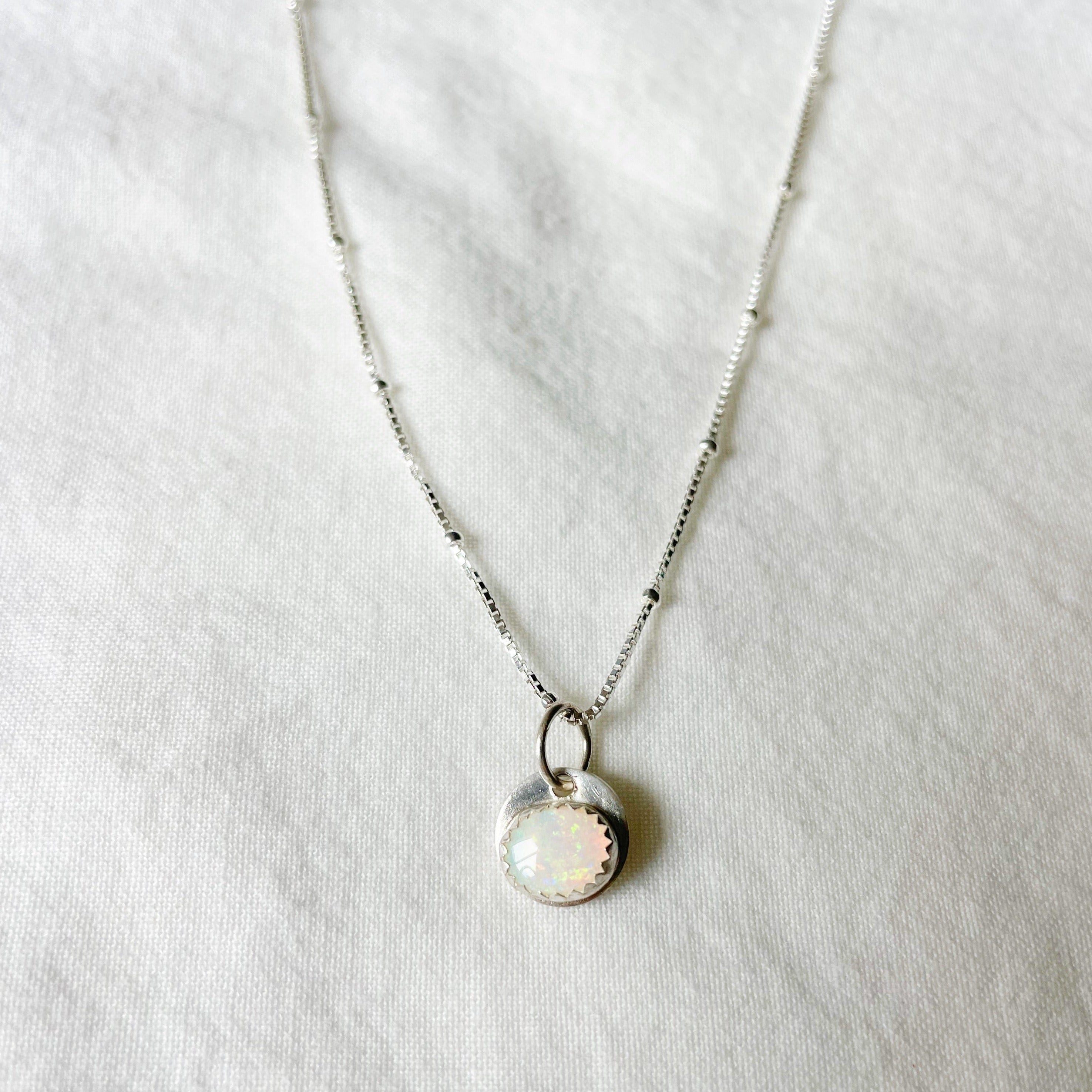 Opal Necklace (October Birthstone)