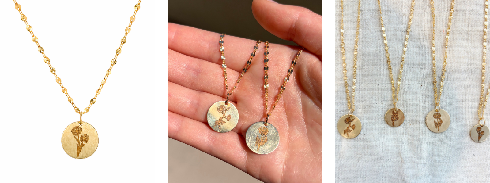 Birth Flower Necklaces