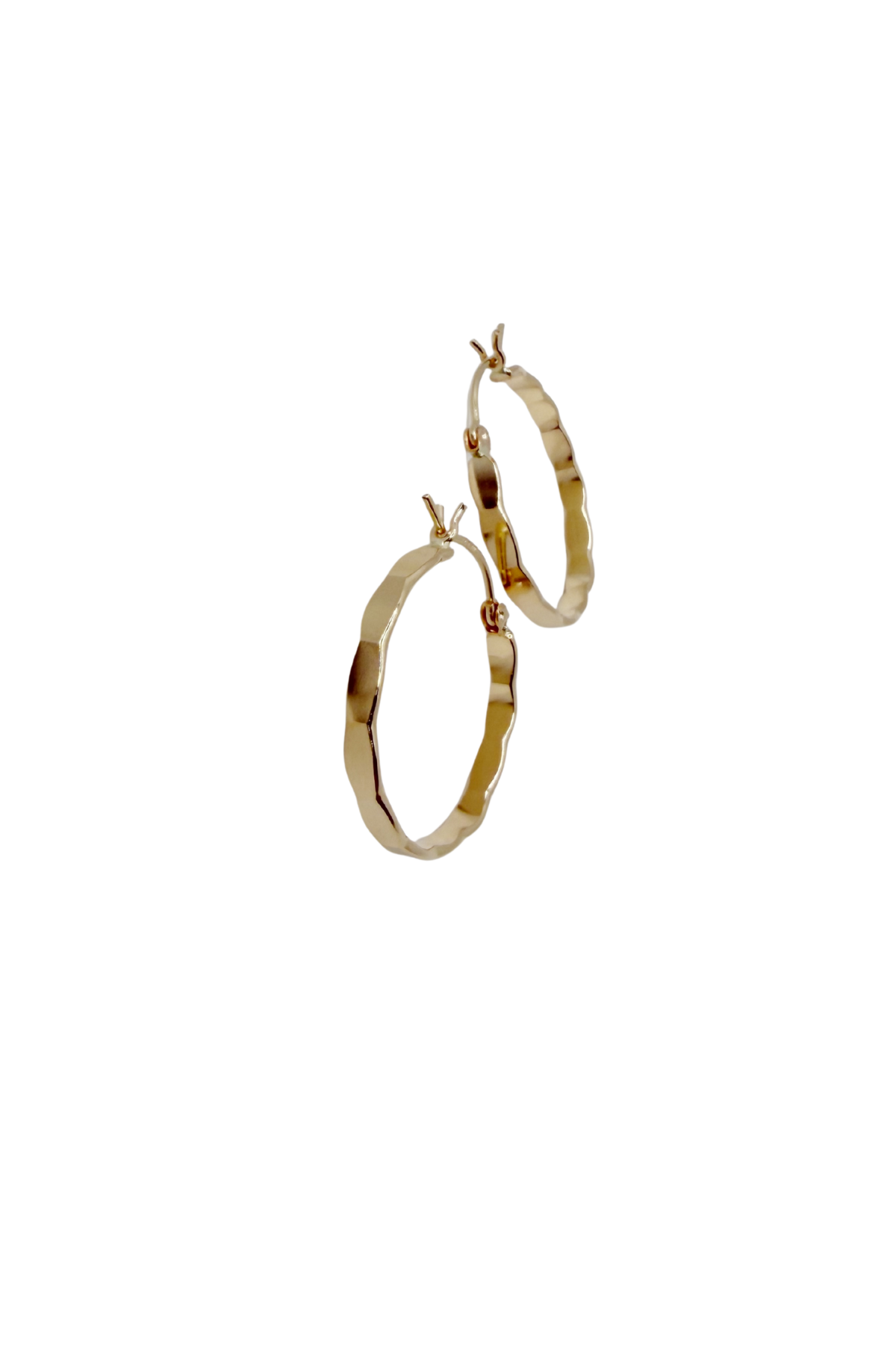 Medium Hammered Hoops