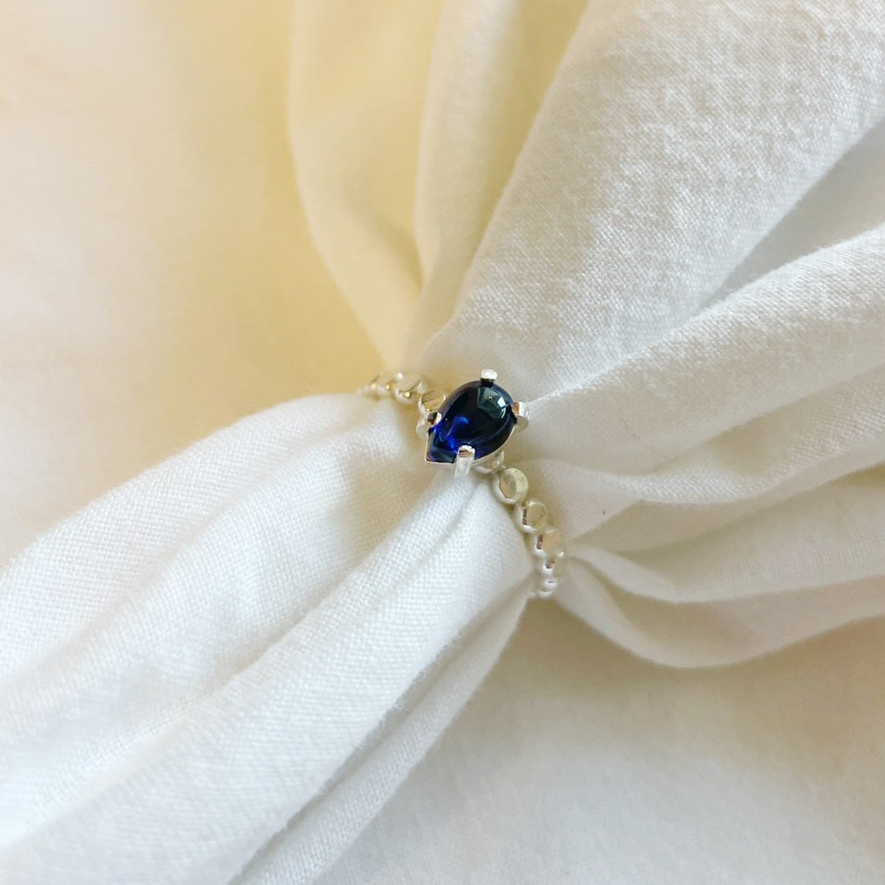 Silver Sapphire Ring