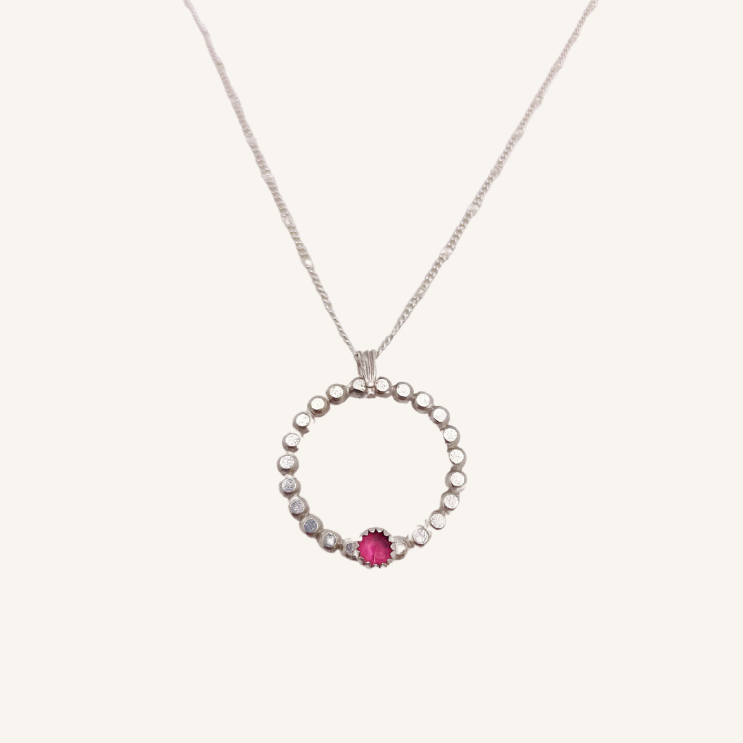 Pink Tourmaline Infinity Necklace