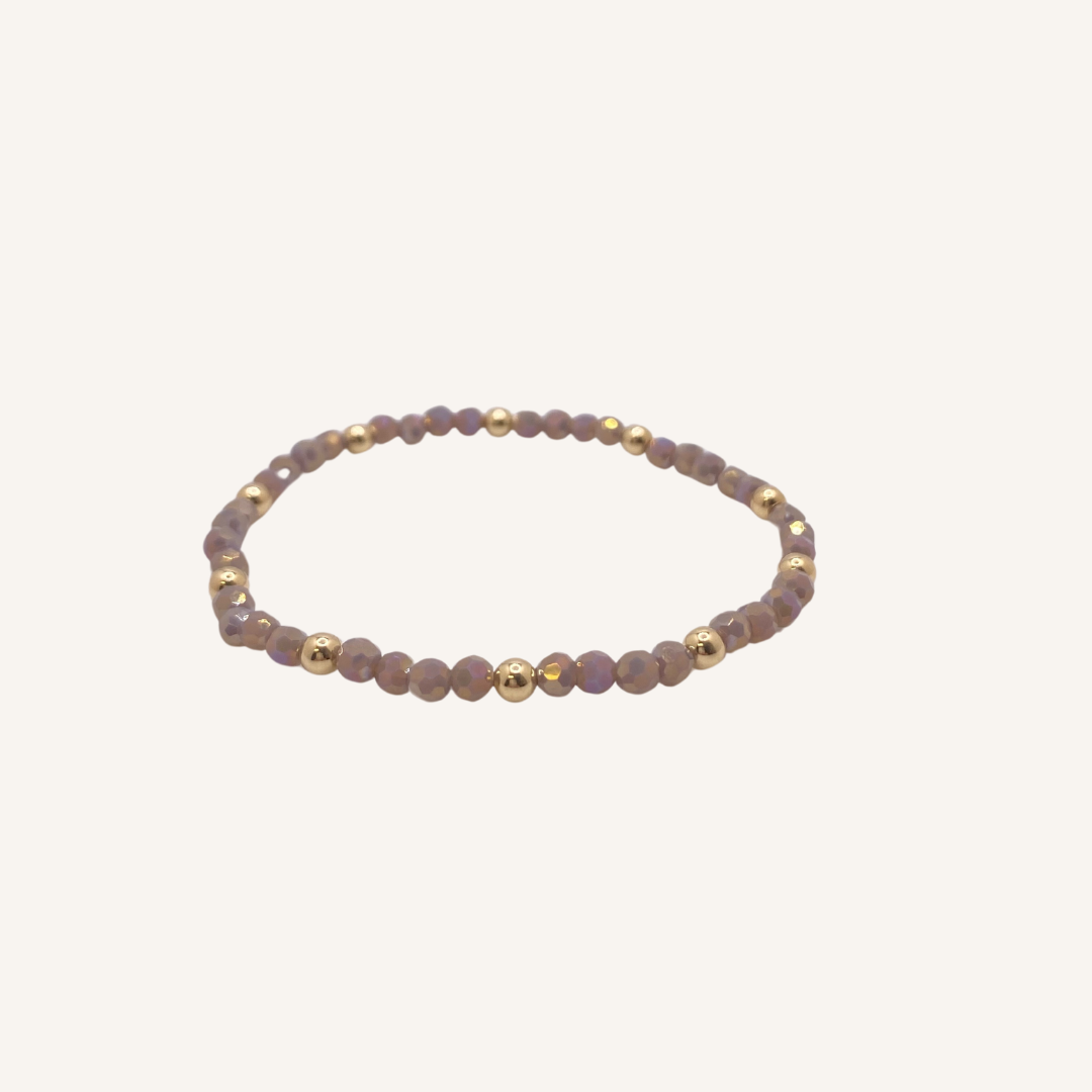 Purple Glass Bead Bracelet