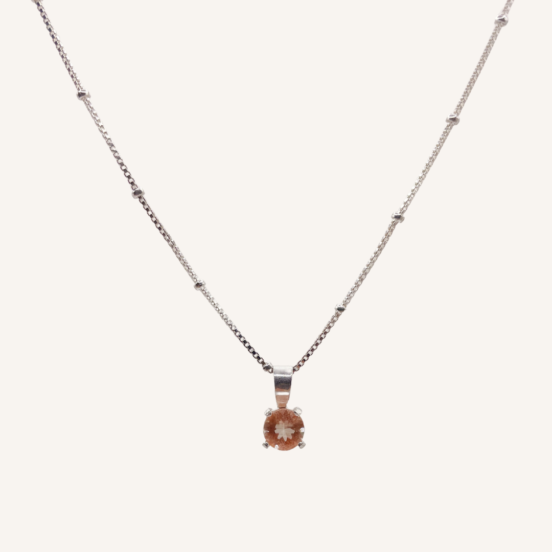 Faceted Sunstone Necklace