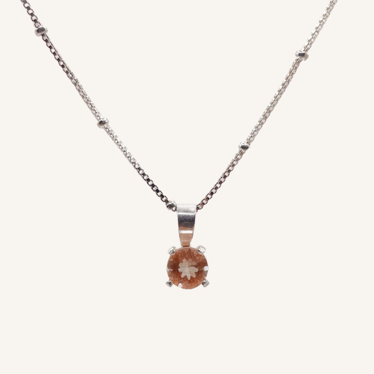 Faceted Sunstone Necklace