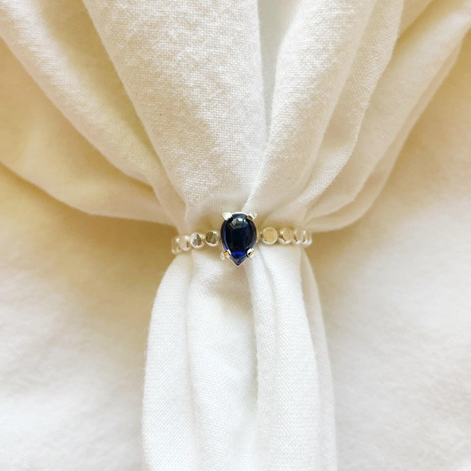 Silver Sapphire Ring