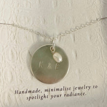Load image into Gallery viewer, Custom Pearl and Initials Pendant
