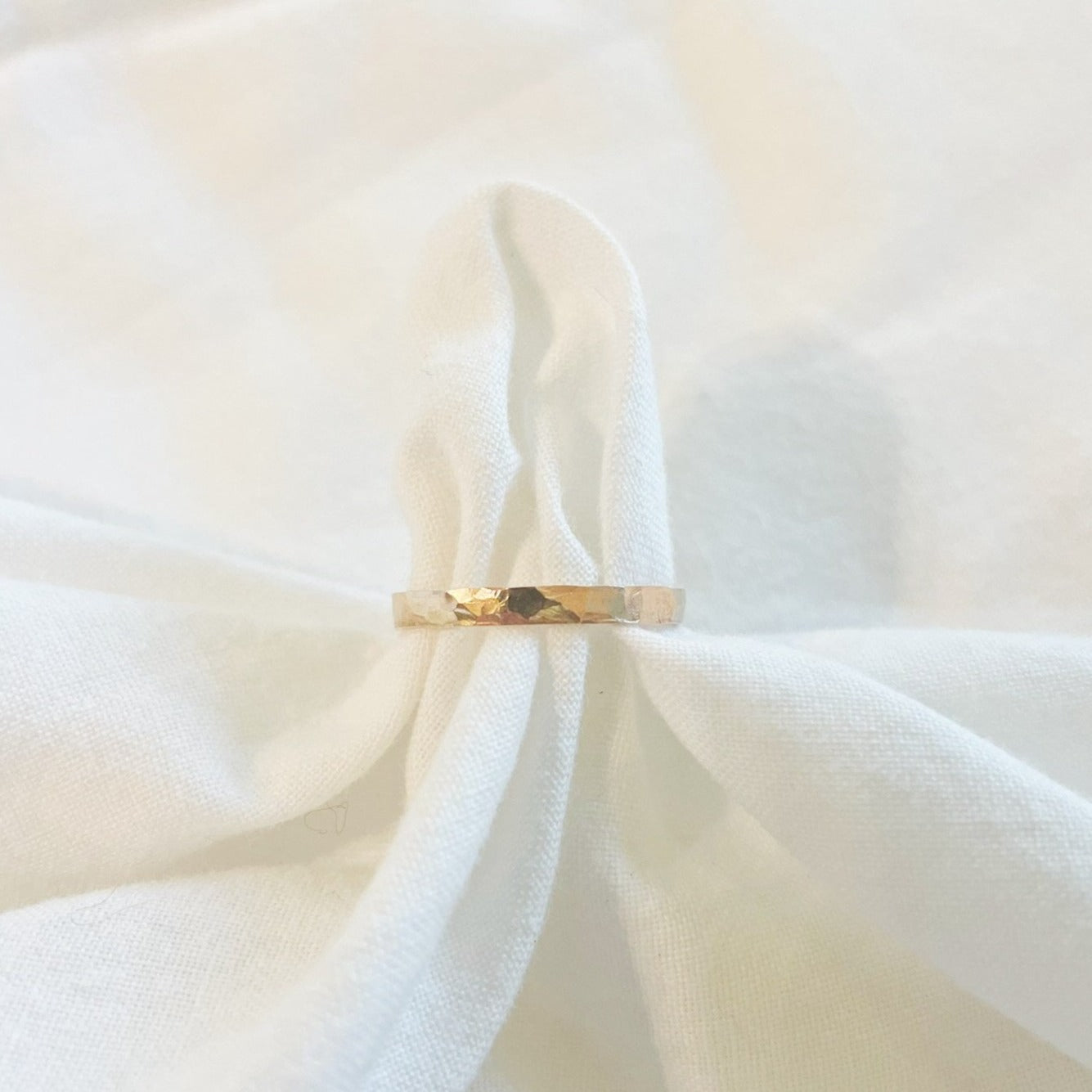 Thick Gold-filled Dimple Ring