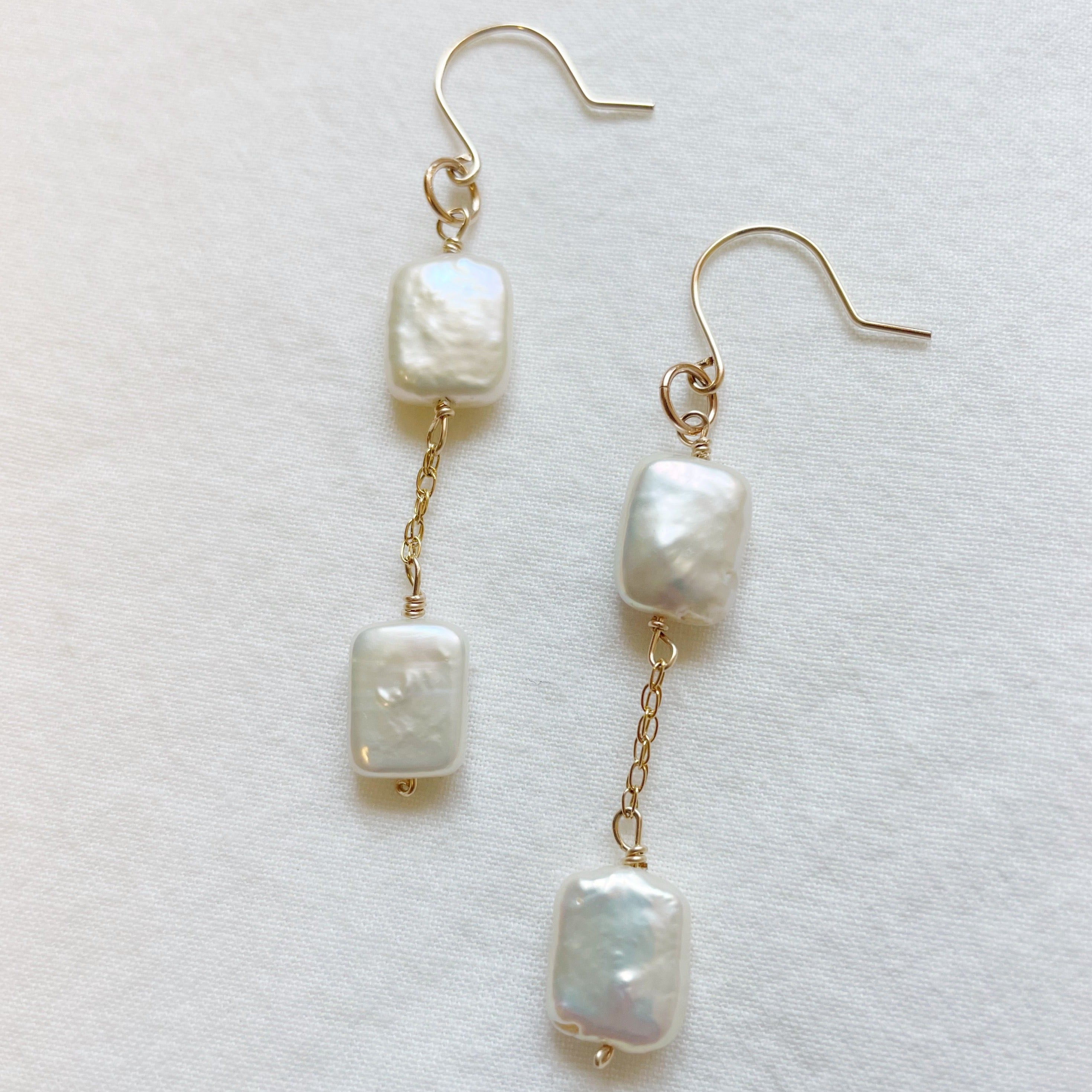 Square Pearl Earrings