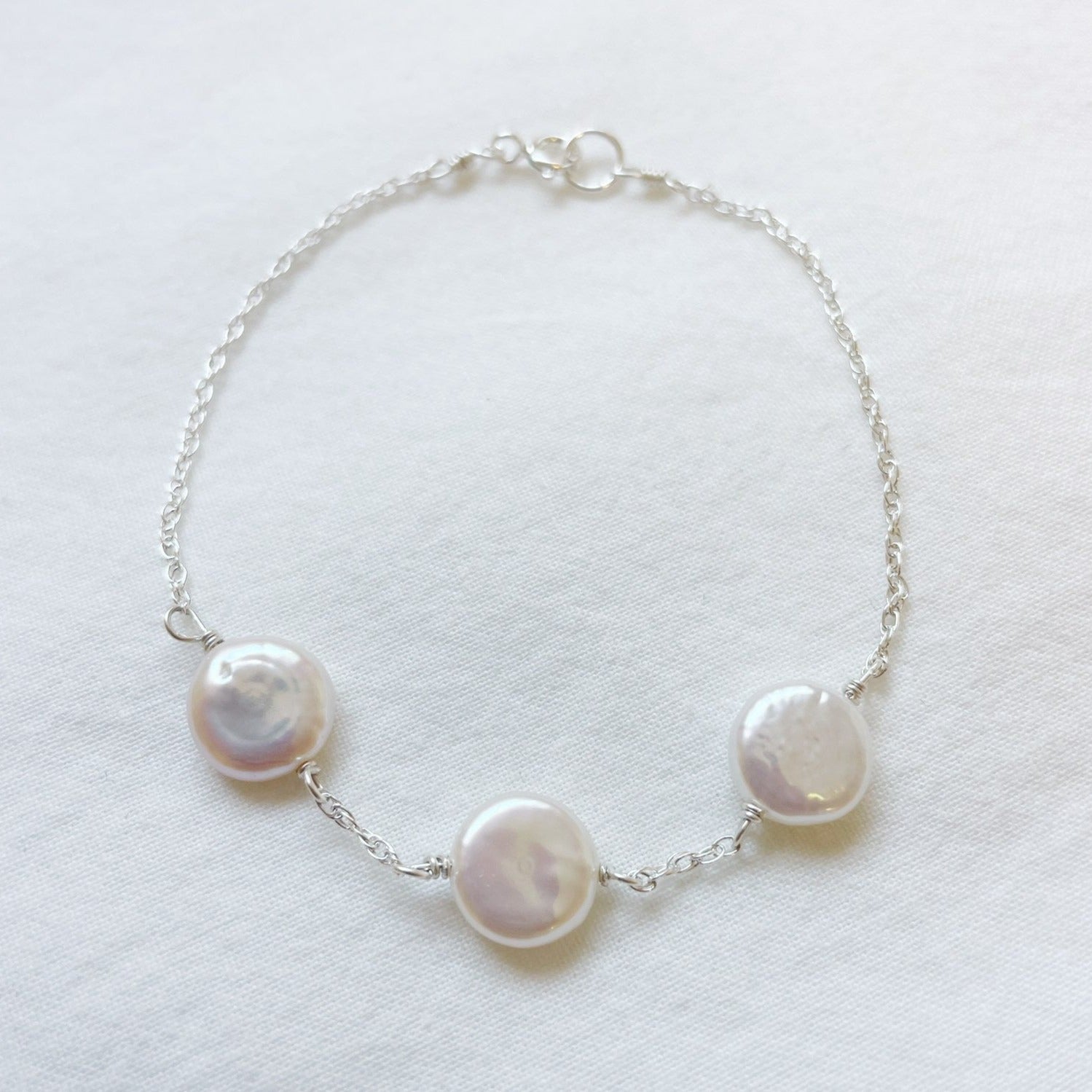 Triple Freshwater Shaped Pearl Bracelet