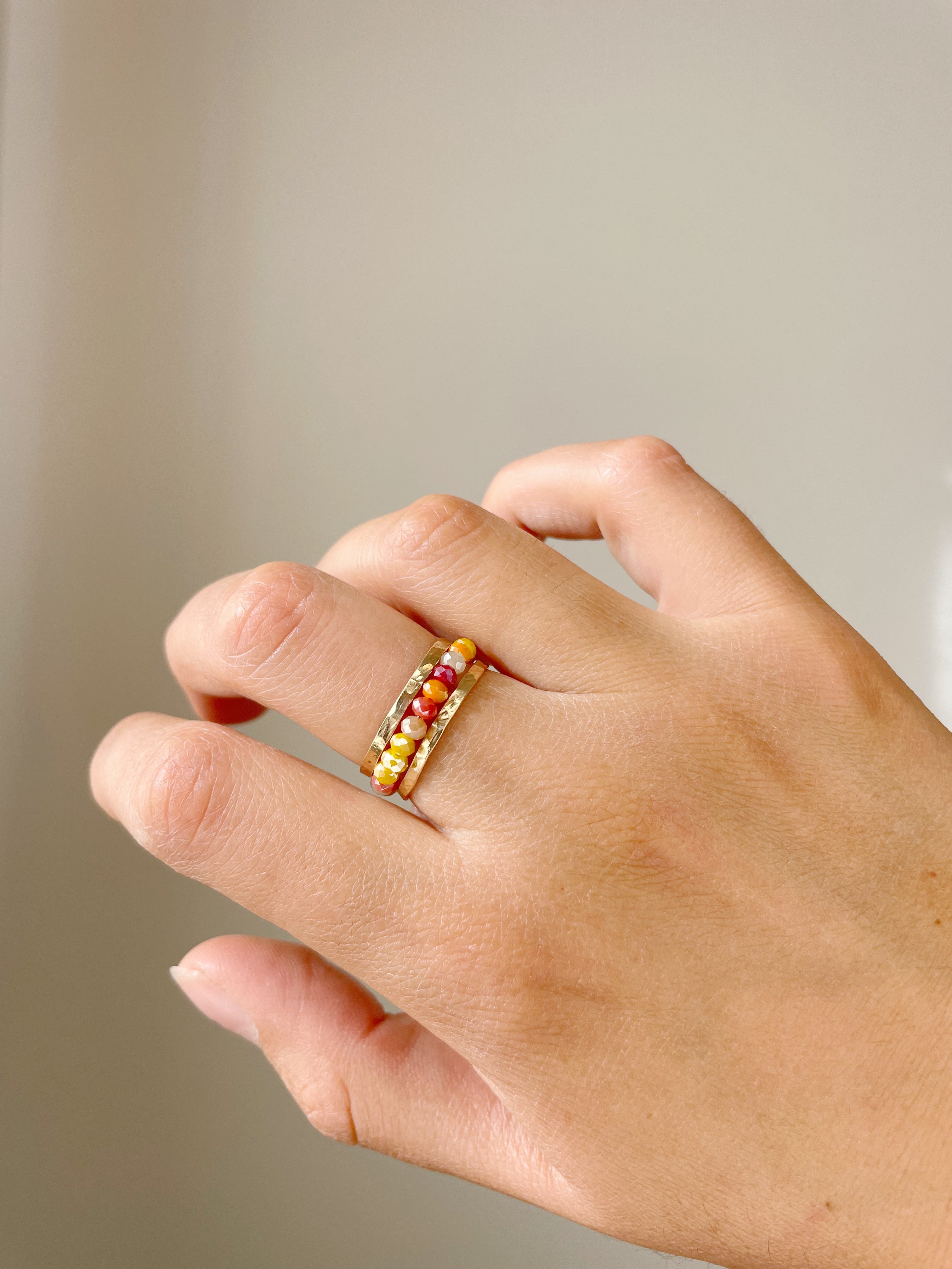 Gold-filled Hammered Ring