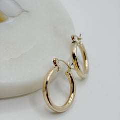 14k gold-filled hoops thick