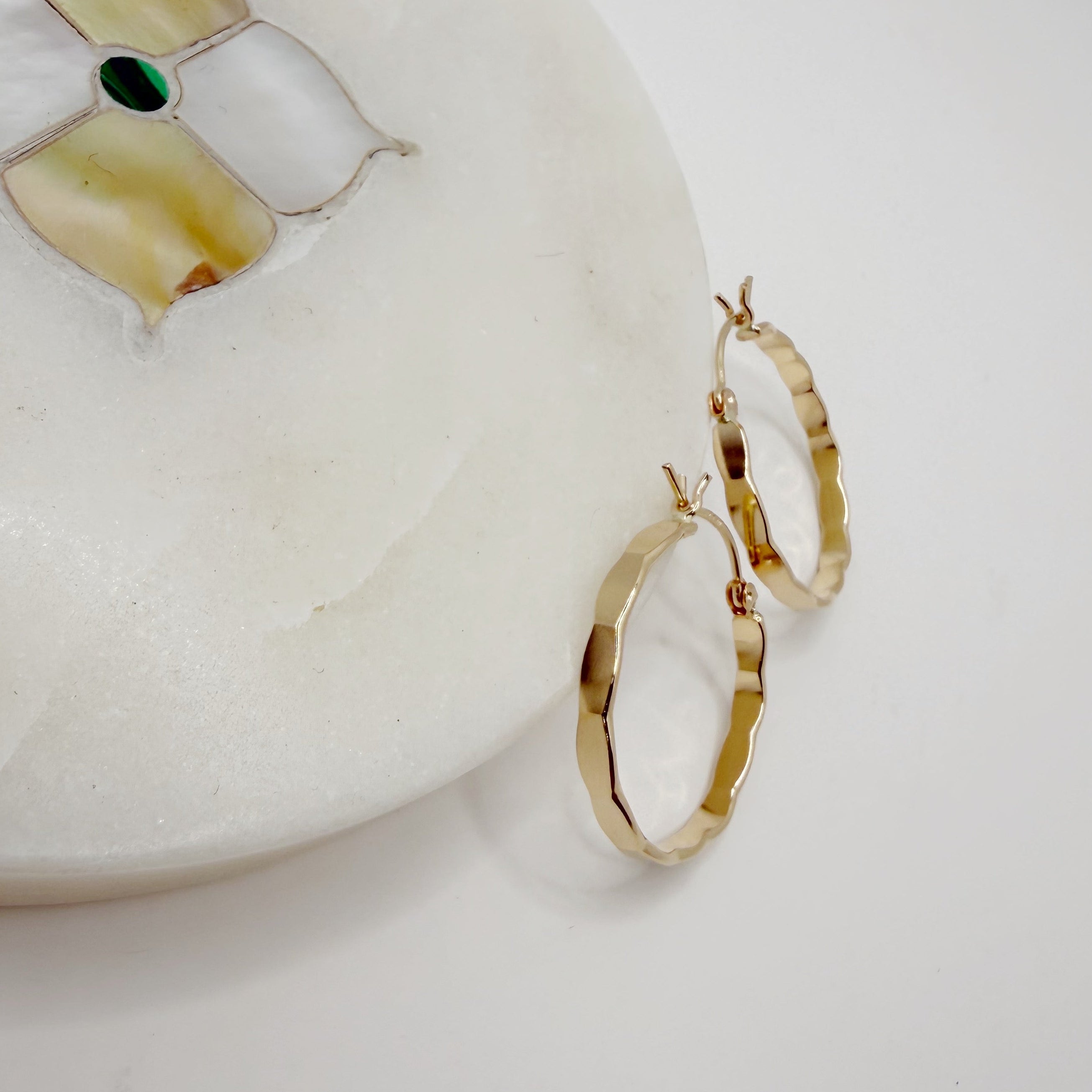 Medium Hammered Hoops