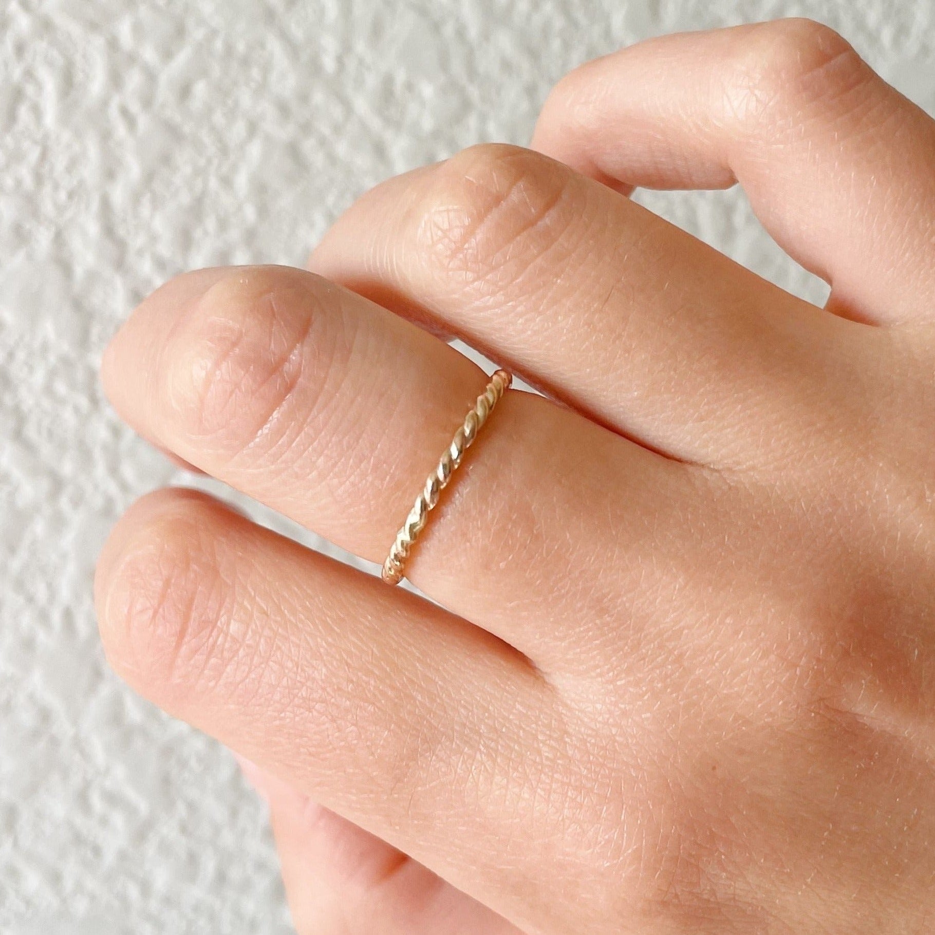 Open Rope Ring Gold Rope Ring