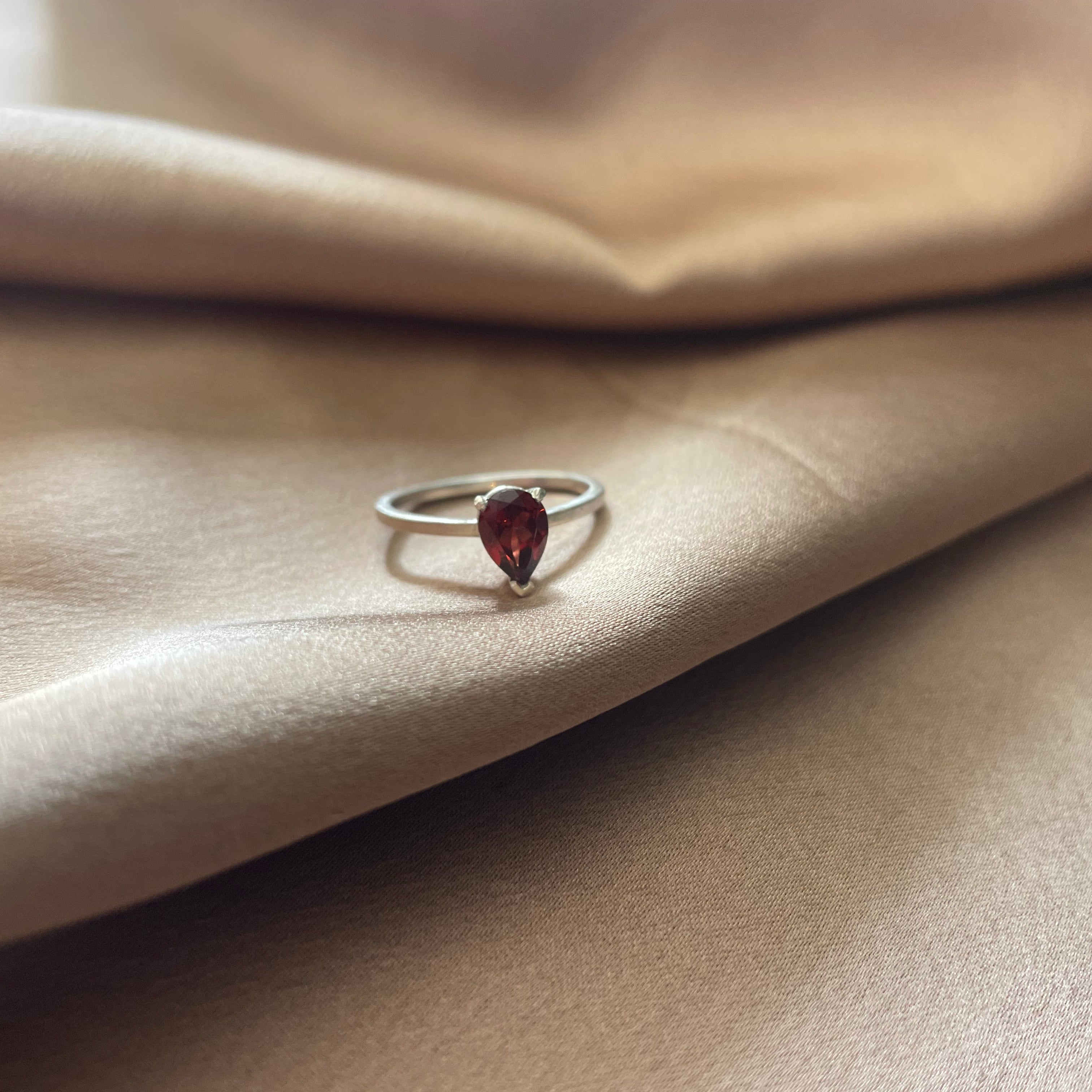 Dainty Garnet Rings