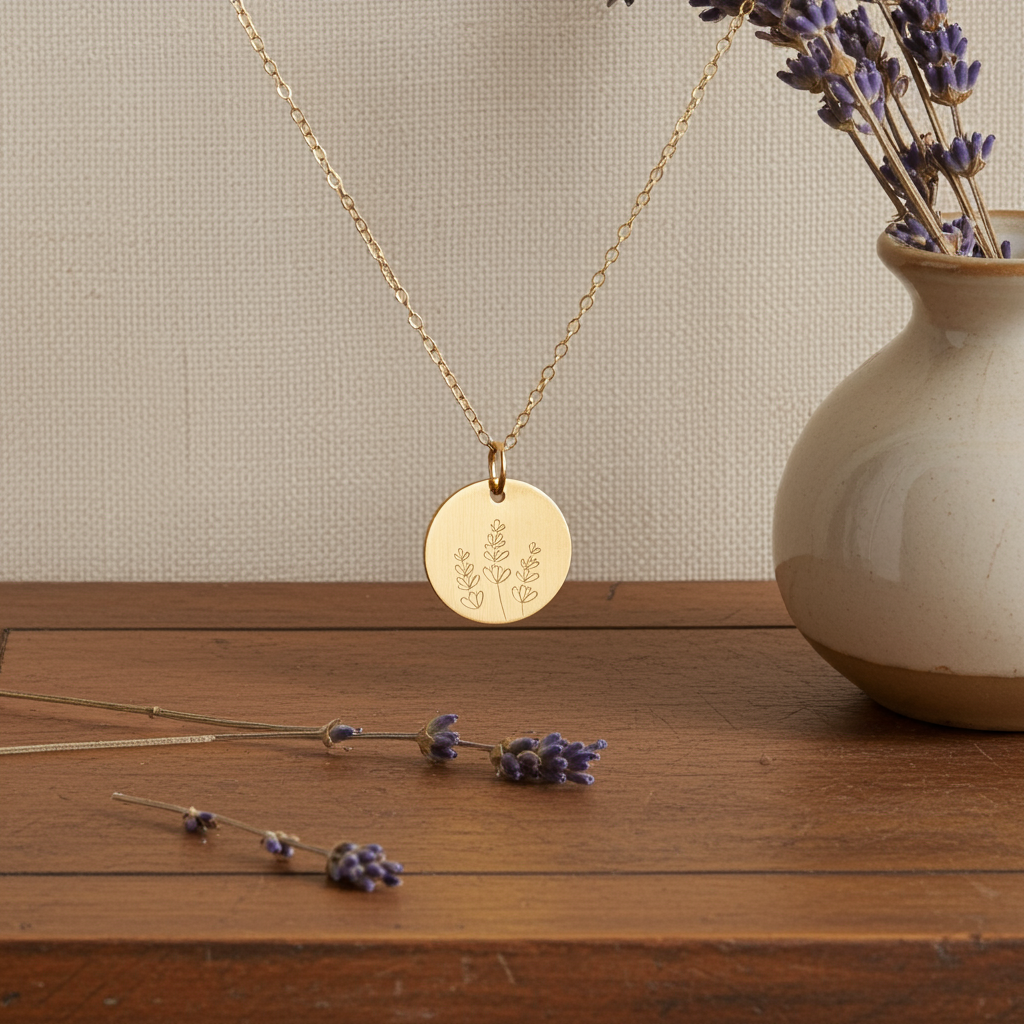 Lavender Symbols Necklace
