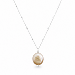 Round pink pearl necklace