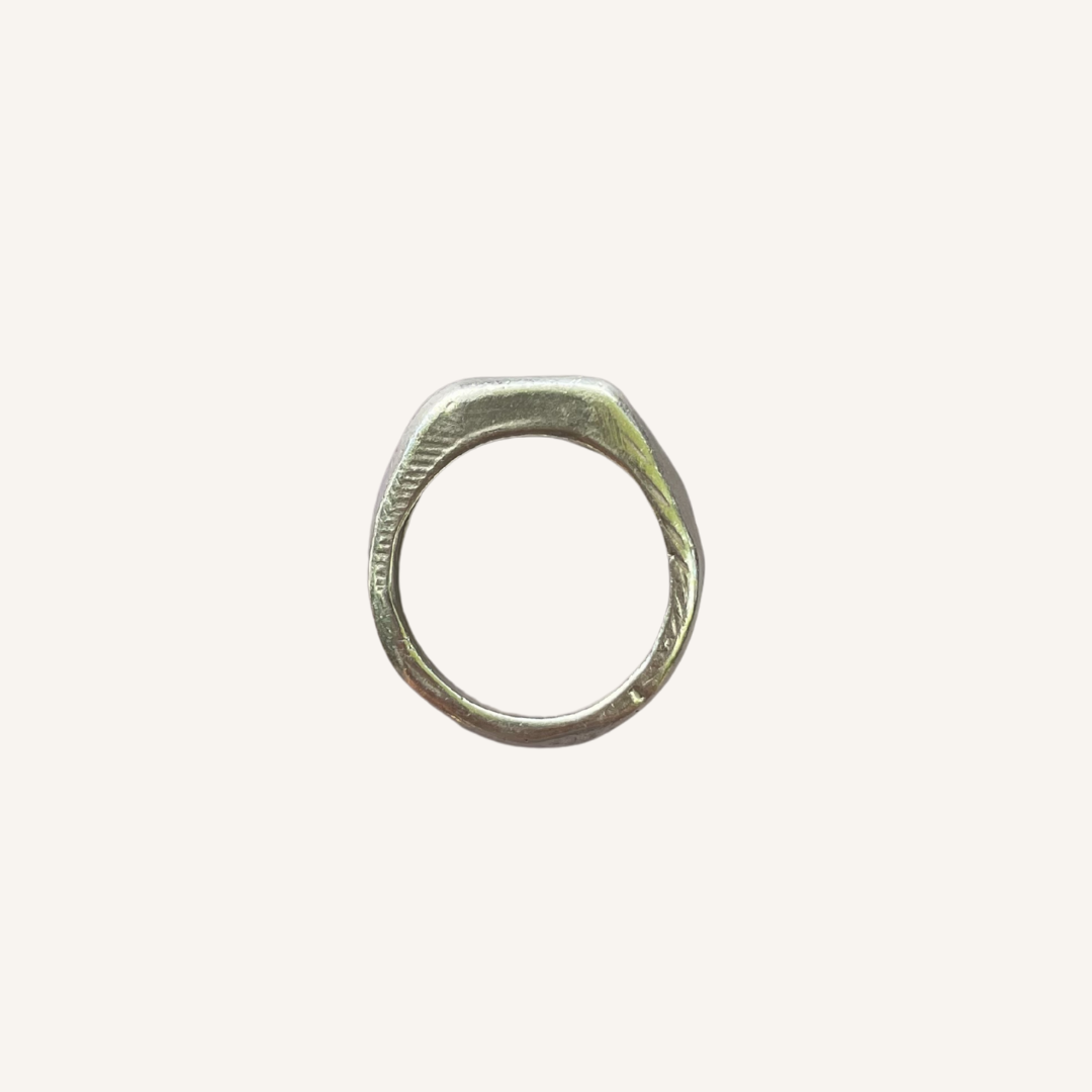 Sterling Silver Signet Ring Side Profile