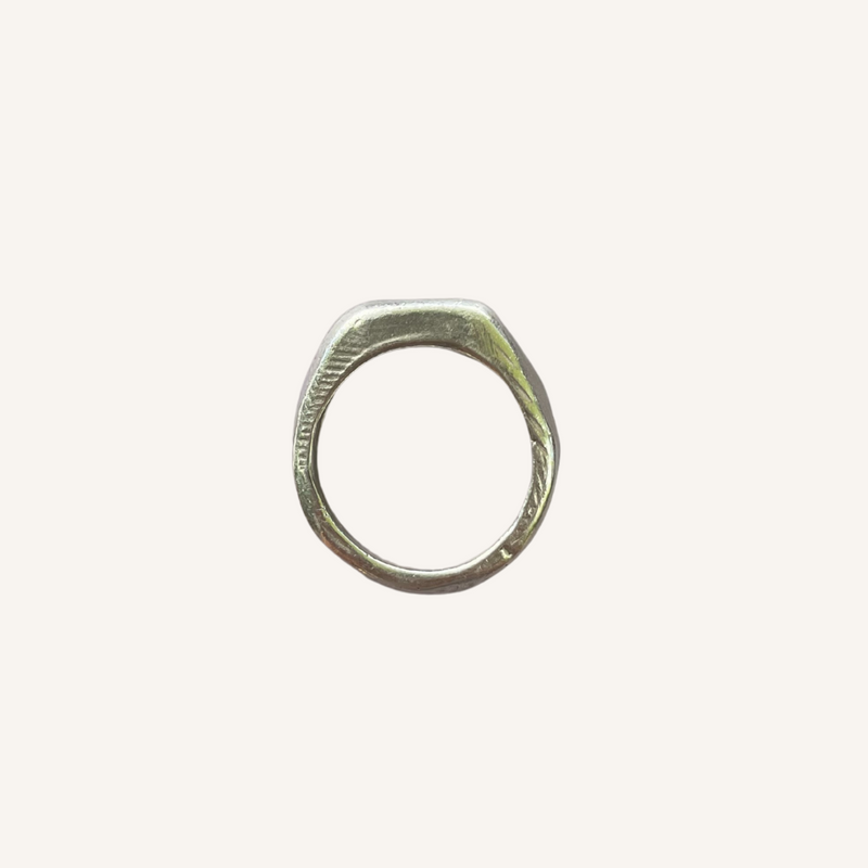 Sterling Silver Signet Ring Side Profile