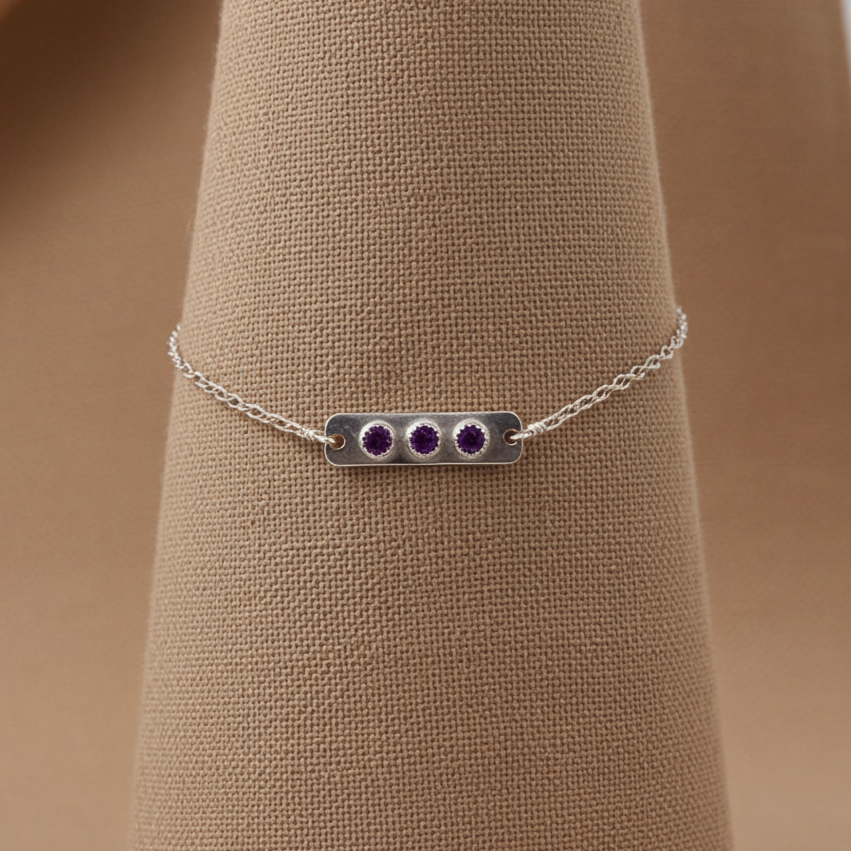 Triple Gemstone Bracelet