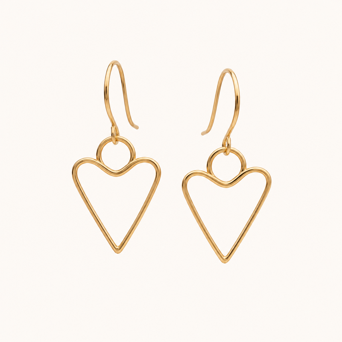 Gold Heart Earrings