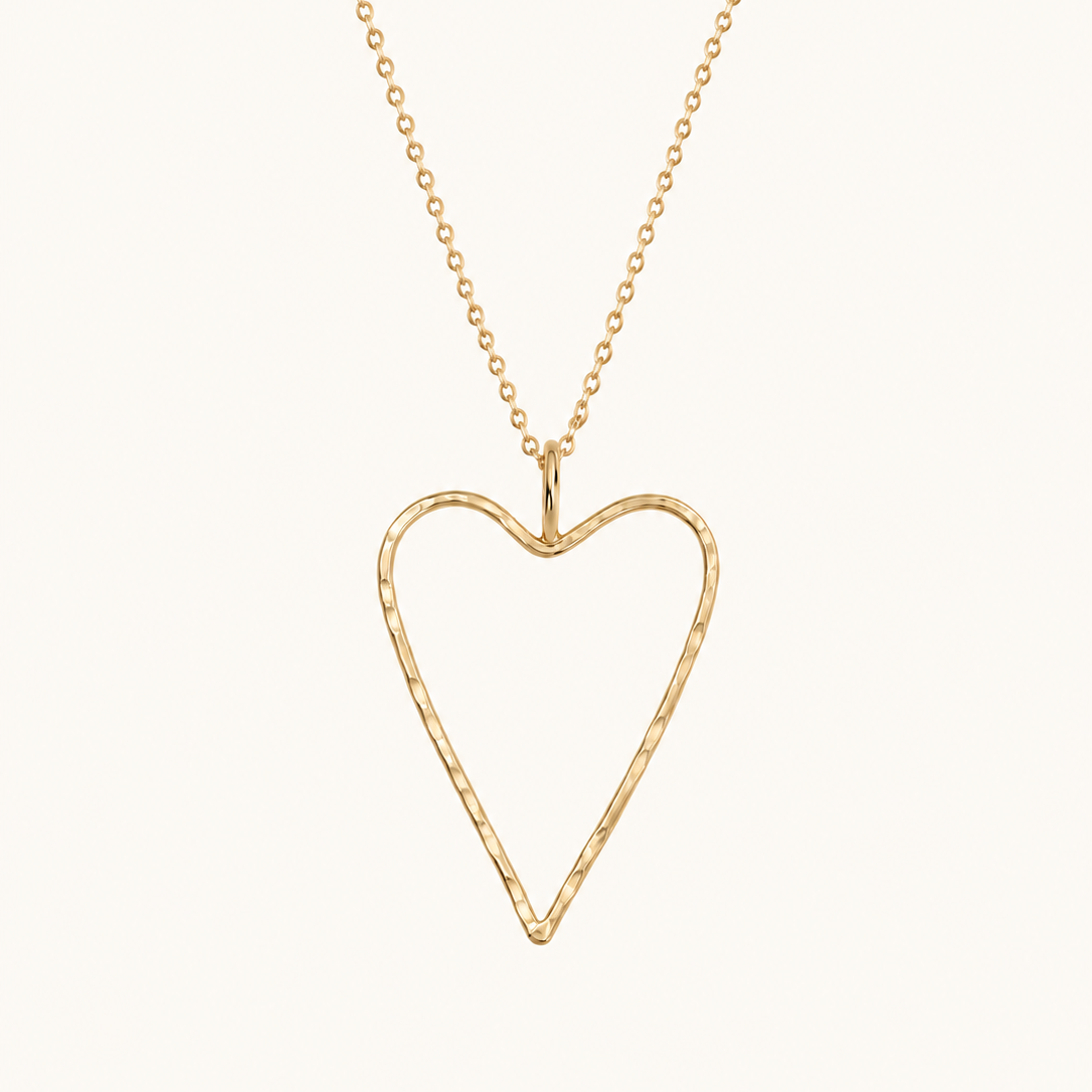 Hammered Heart Necklace