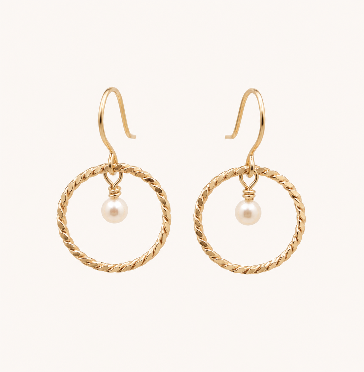 Pearl Rope Infinity Earrings