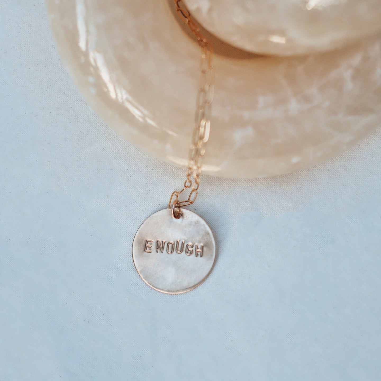 ENOUGH necklace (Gold-filled , Sterling Silver)